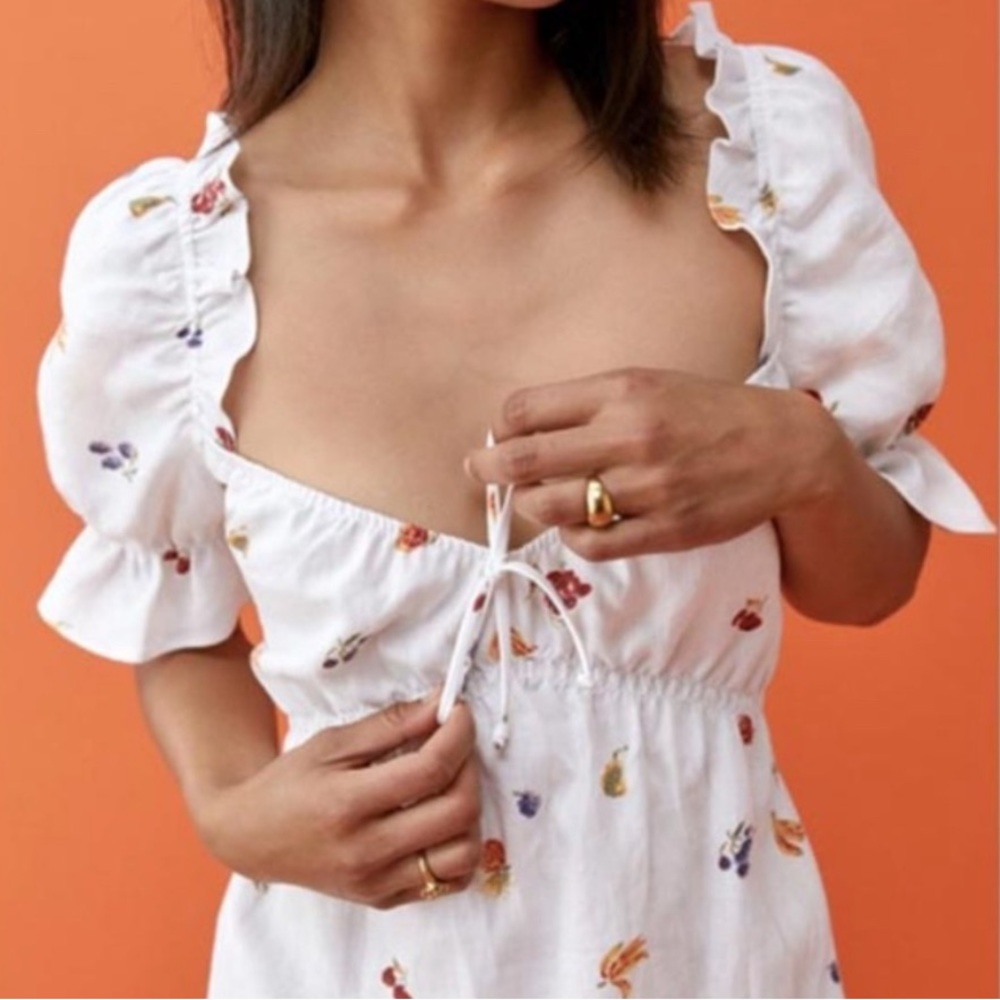 Reformation Chana Linen Dress - Fruit Loops